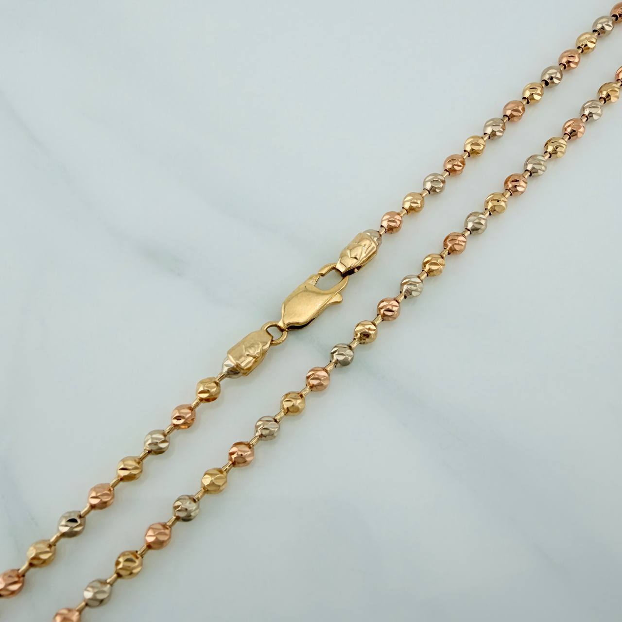 Cadena Militar 17.45gr / 61.5cm / 3mm Tres Oros 18K $