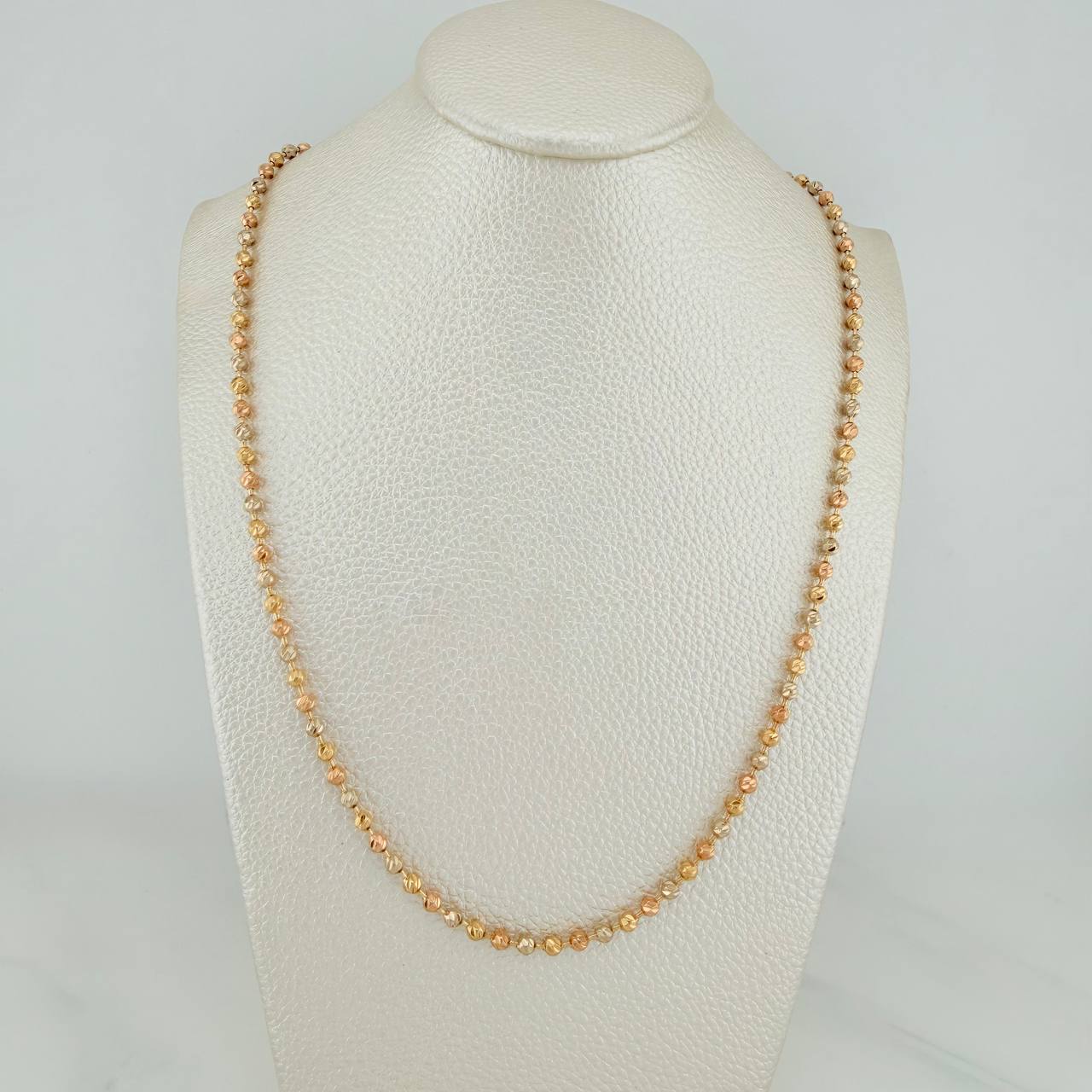 Cadena Militar 17.45gr / 61.5cm / 3mm Tres Oros 18K $