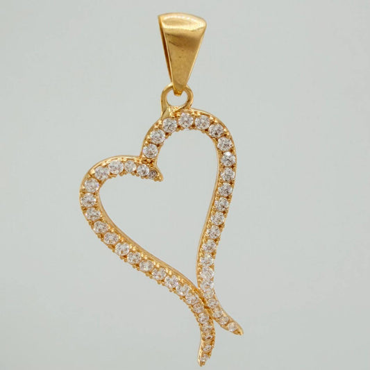 Dije Silueta Corazon 2.55gr / 4cm / Oro Amarillo 18K
