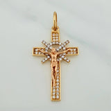 Dije Cruz Cristo 2.5gr / 3.5cm / Tres Oros 18K