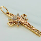 Dije Cruz Cristo 2.5gr / 3.5cm / Tres Oros 18K
