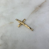 Herraje Cristo Cruz 1.05gr / 3.1cm Troquelado Oro Amarillo