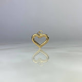 Dije Silueta Corazon 1.3gr / 2.3cm Troquelado Oro Amarillo