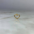 Dije Silueta Corazon 0.5gr / 1.8cm Troquelado Oro Amarillo