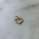 Dije Silueta Corazon 0.5gr / 1.8cm Troquelado Oro Amarillo