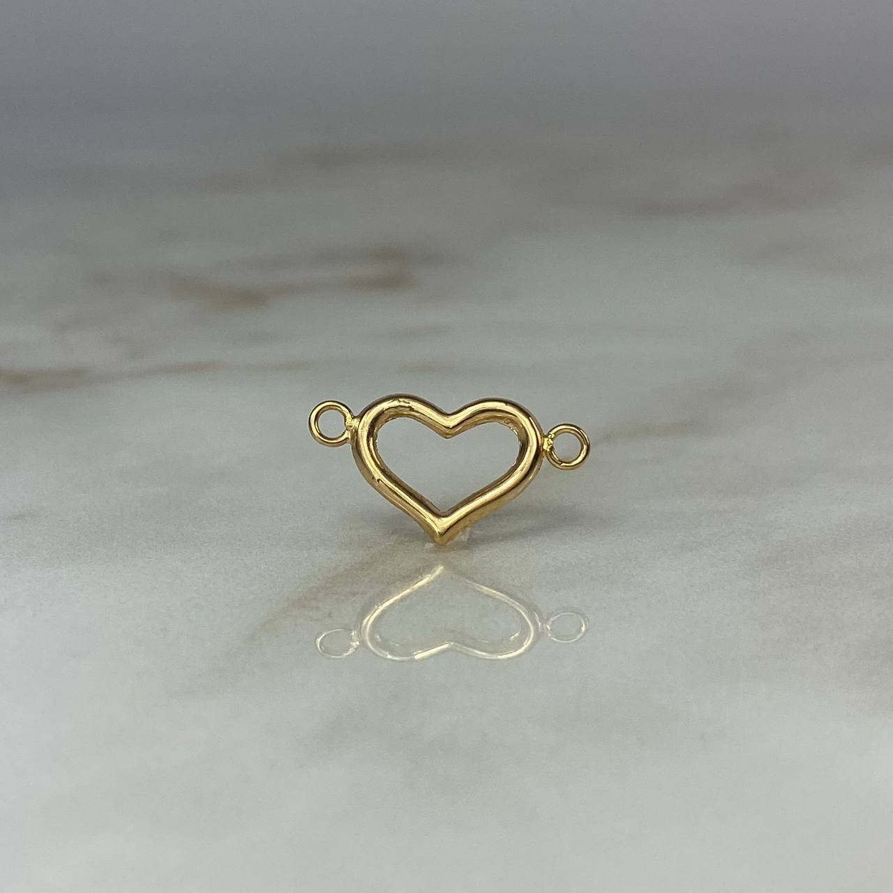 Herraje Silueta Corazon 0.5gr / 1.9cm Troquelado Oro Amarillo