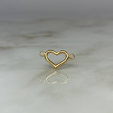 Herraje Silueta Corazon 0.5gr / 1.9cm Troquelado Oro Amarillo