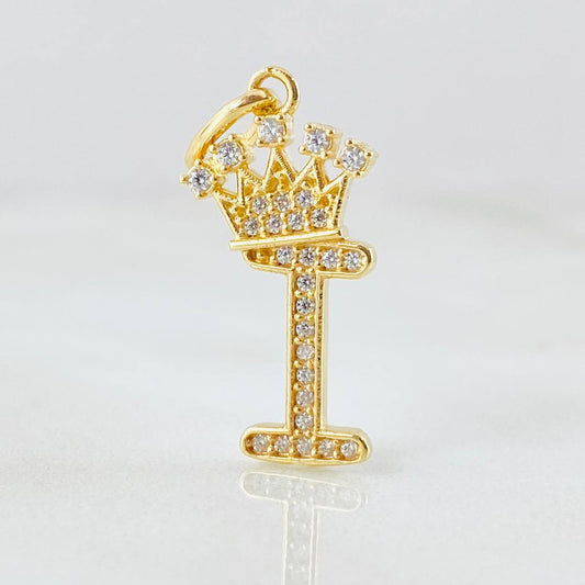 Dije Corona Letra I 1.6gr / 2.6cm / Oro Amarillo 18K *