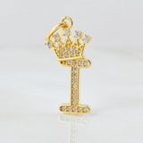 Dije Corona Letra I 1.6gr / 2.6cm / Oro Amarillo 18K *