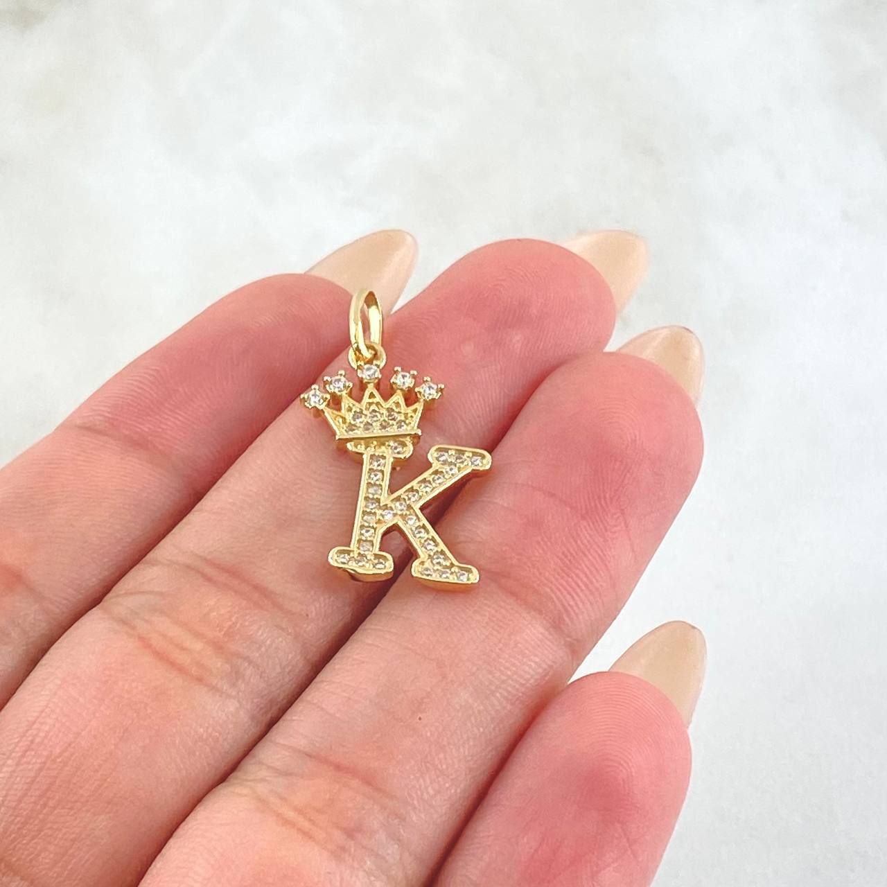 Dije Corona Letra K 2gr / 2.6cm / Oro Amarillo 18K *