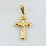 Dije Crúz Cristo Florenciada 1.5gr / 3.5cm / Oro Amarillo 18K ©