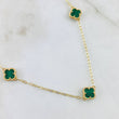 Cadena Trébol Verde 8.3gr / 50cm / Oro Amarillo Nac.Esp. 18K