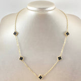 Cadena Trébol Negro 8.35gr / 50cm / Oro Amarillo Nac.Esp. 18K