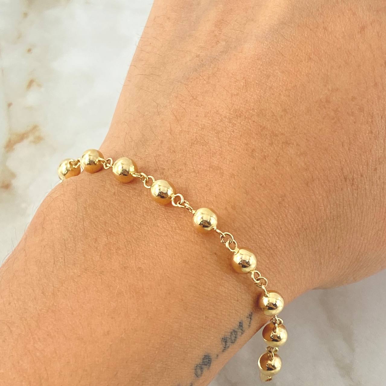 Pulso Tipo Militar 4.4gr / 21.5cm / Oro Amarillo 18K