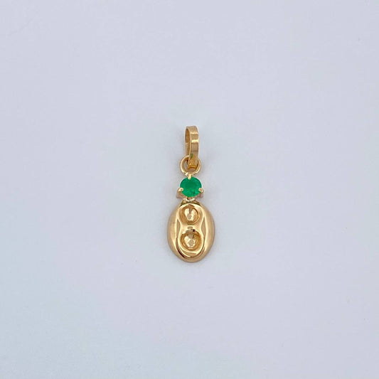 Dije Troquel GC Esmeralda 0.35gr / 1.6cm / Oro Amarillo 18K %