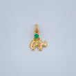 Dije Elefante Esmeralda 0.35gr / 1.4cm / Oro Amarillo 18K %