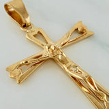 Dije Cruz Cristo Gotica 2.45gr / 3.6cm / Oro Amarillo 18K