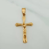 Dije Cruz Cristo 2.25gr / 3.5cm / Oro Amarillo 18K $