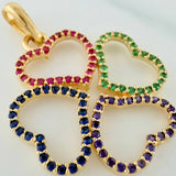 Dije Trebol De Corazones 2.9gr / 3cm / Oro Amarillo 18K $