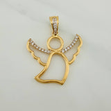 Dije Angel 3.5gr / 3.2cm / Dos Oros Amarillo Blanco 18K $