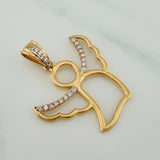 Dije Angel 3.5gr / 3.2cm / Dos Oros Amarillo Blanco 18K $