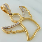 Dije Angel 3.5gr / 3.2cm / Dos Oros Amarillo Blanco 18K $