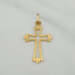 Dije Silueta Cruz Gotica 0.8gr / 3cm / Oro Amarillo 18K $