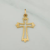 Dije Silueta Cruz Gotica 0.8gr / 3cm / Oro Amarillo 18K $