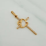Dije Cruz Paloma 0.9gr / 3cm / Oro Amarillo 18K %