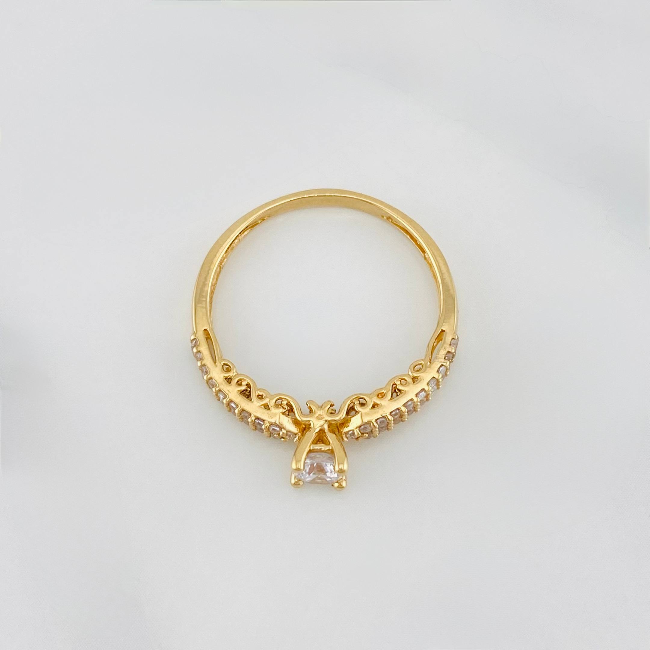 Anillo Solitario Churumbela 2.25 g / T7 Oro Amarillo 18K
