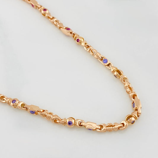 Cadena Rustica 23.3 g / 51 cm / 2.4 mm Oro Rosa 18K