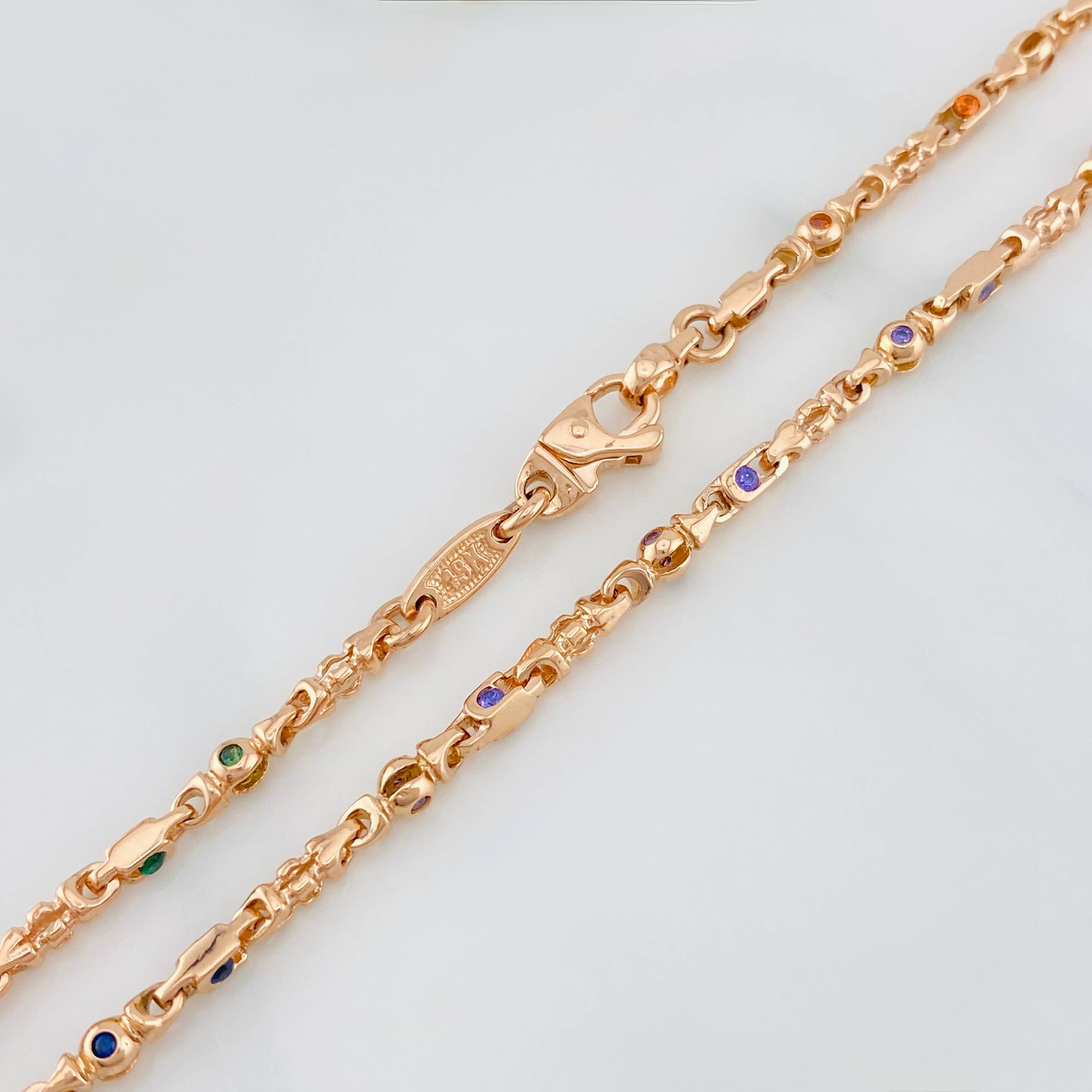 Cadena Rustica 23.3 g / 51 cm / 2.4 mm Oro Rosa 18K