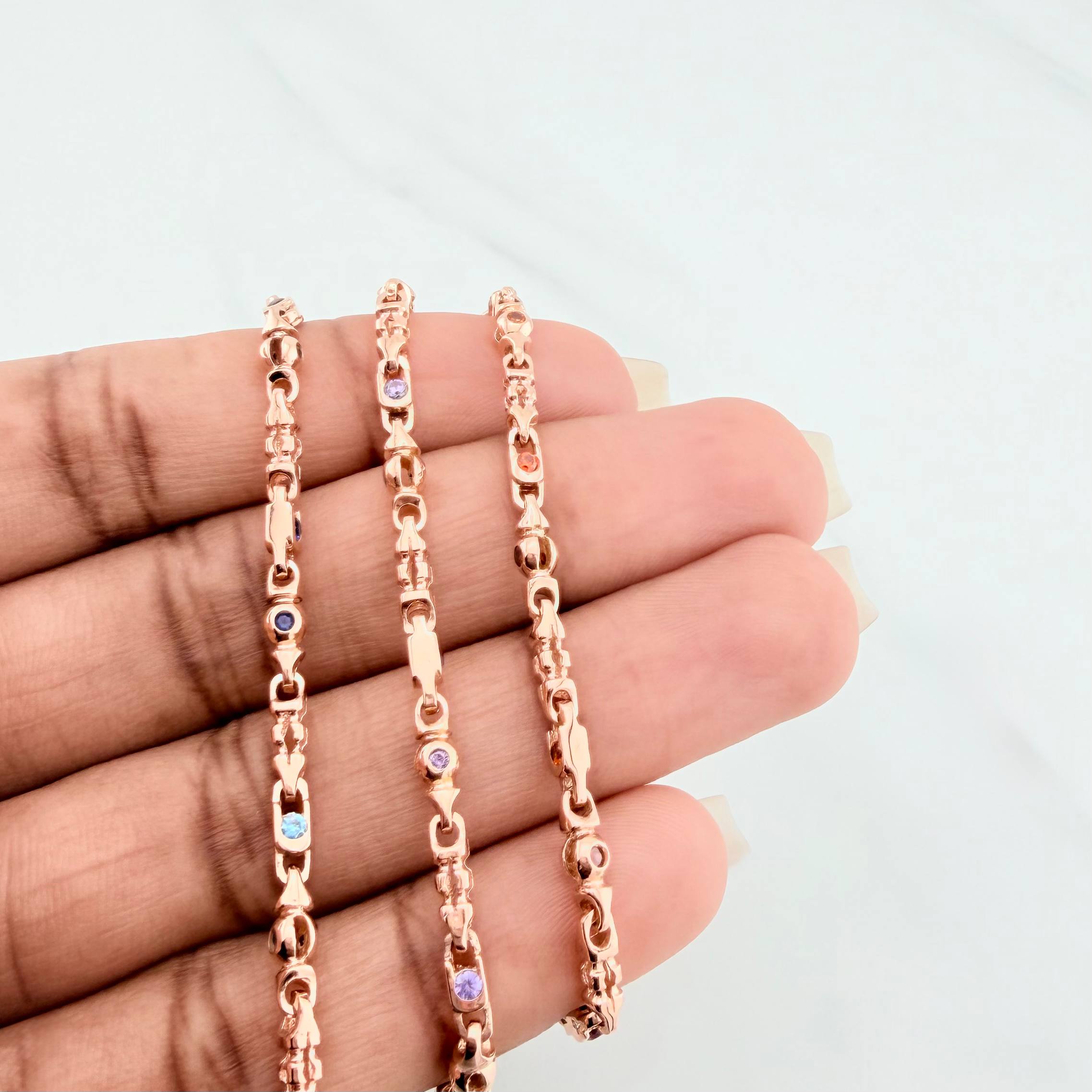 Cadena Rustica 23.3 g / 51 cm / 2.4 mm Oro Rosa 18K