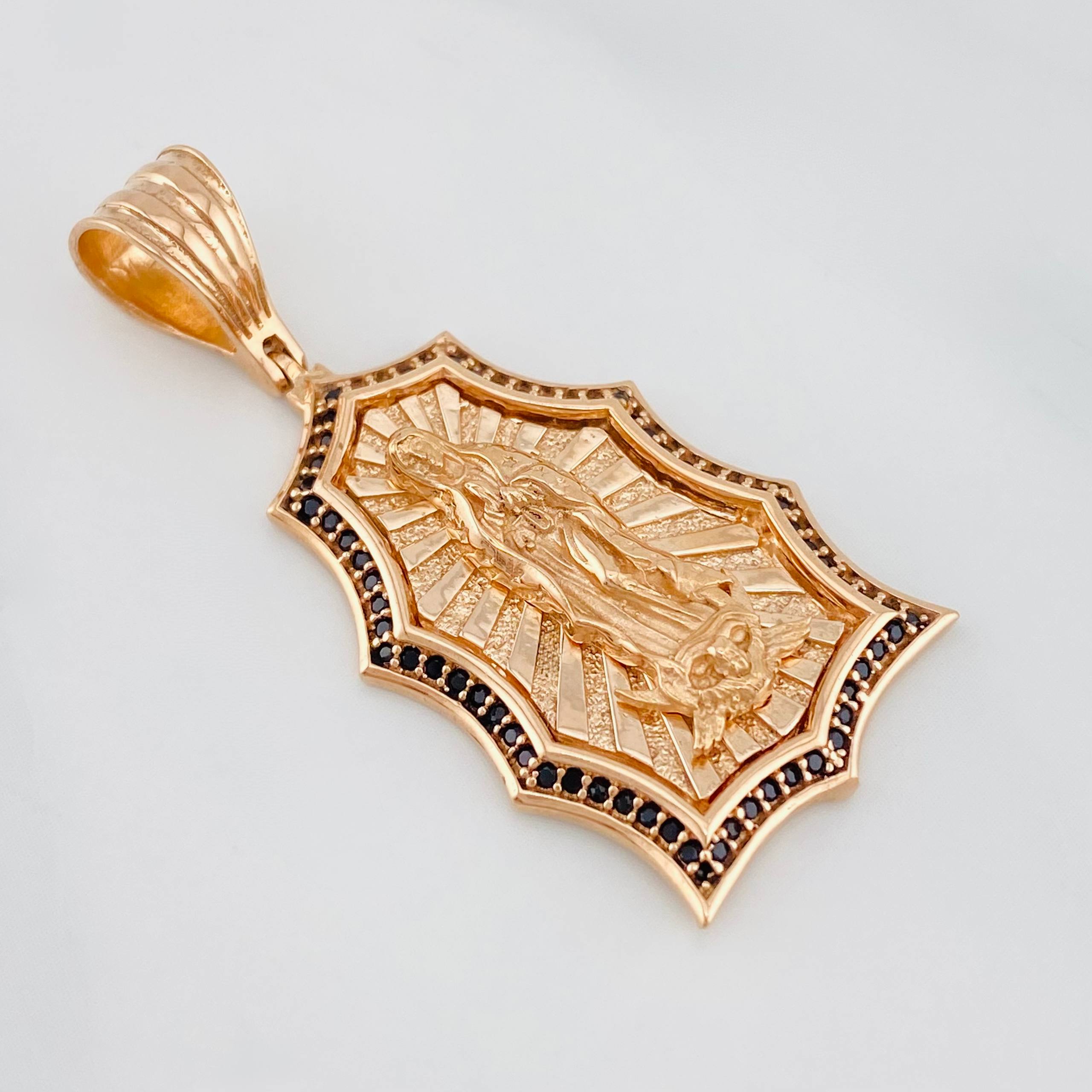 Dije Dije Virgen De Guadalupe 7.35 g / 4.01 cm Oro Rosa 18K