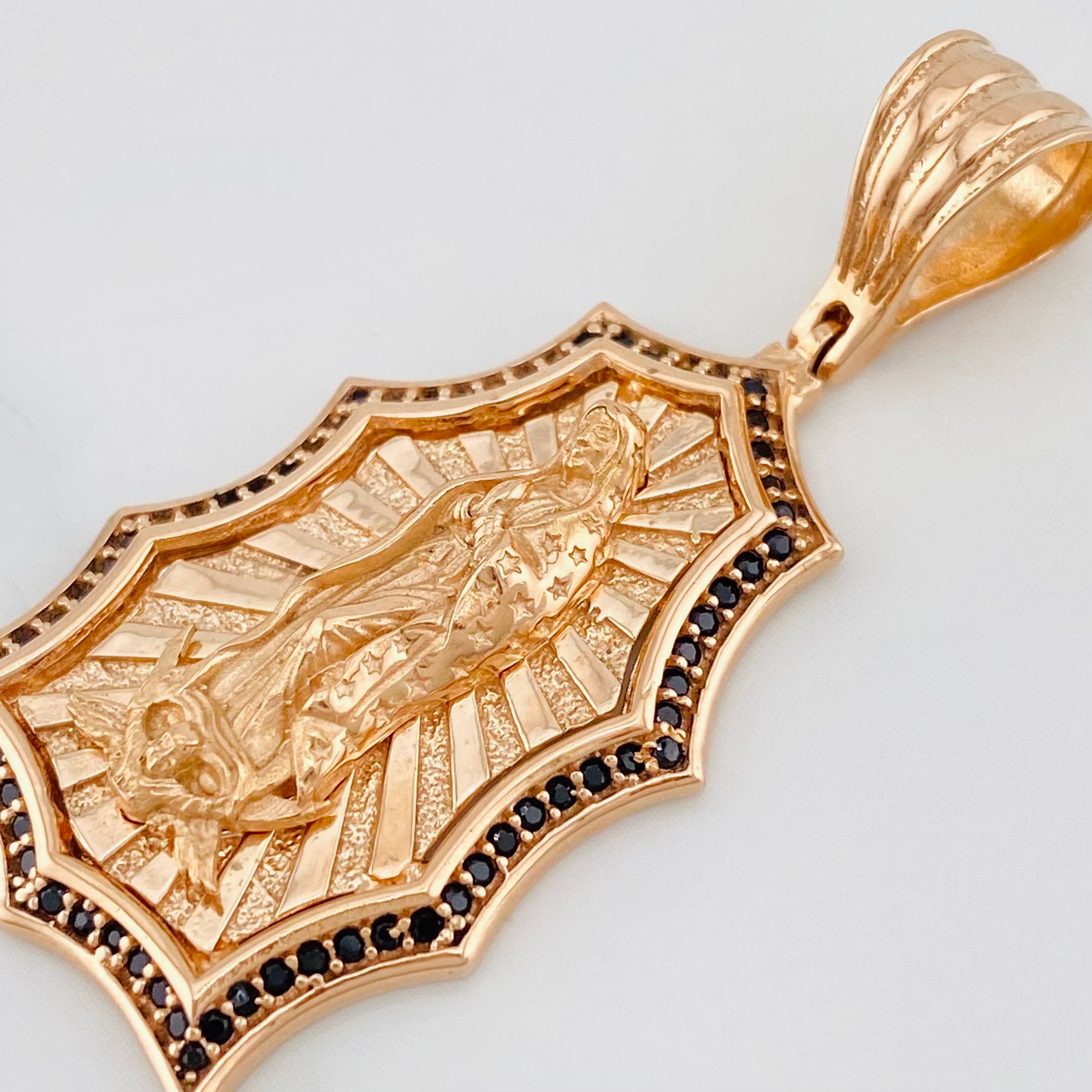 Dije Dije Virgen De Guadalupe 7.35 g / 4.01 cm Oro Rosa 18K