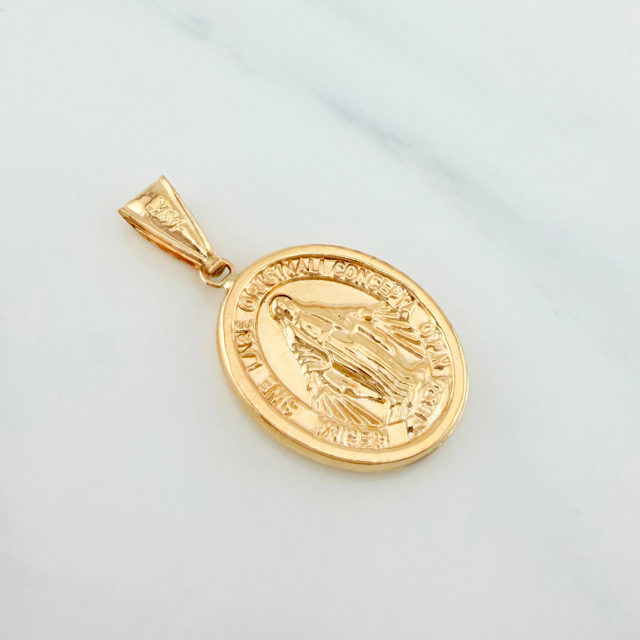 Dije Virgen Milagrosa 2 g / 3.4 cm Oro Amarillo 18K