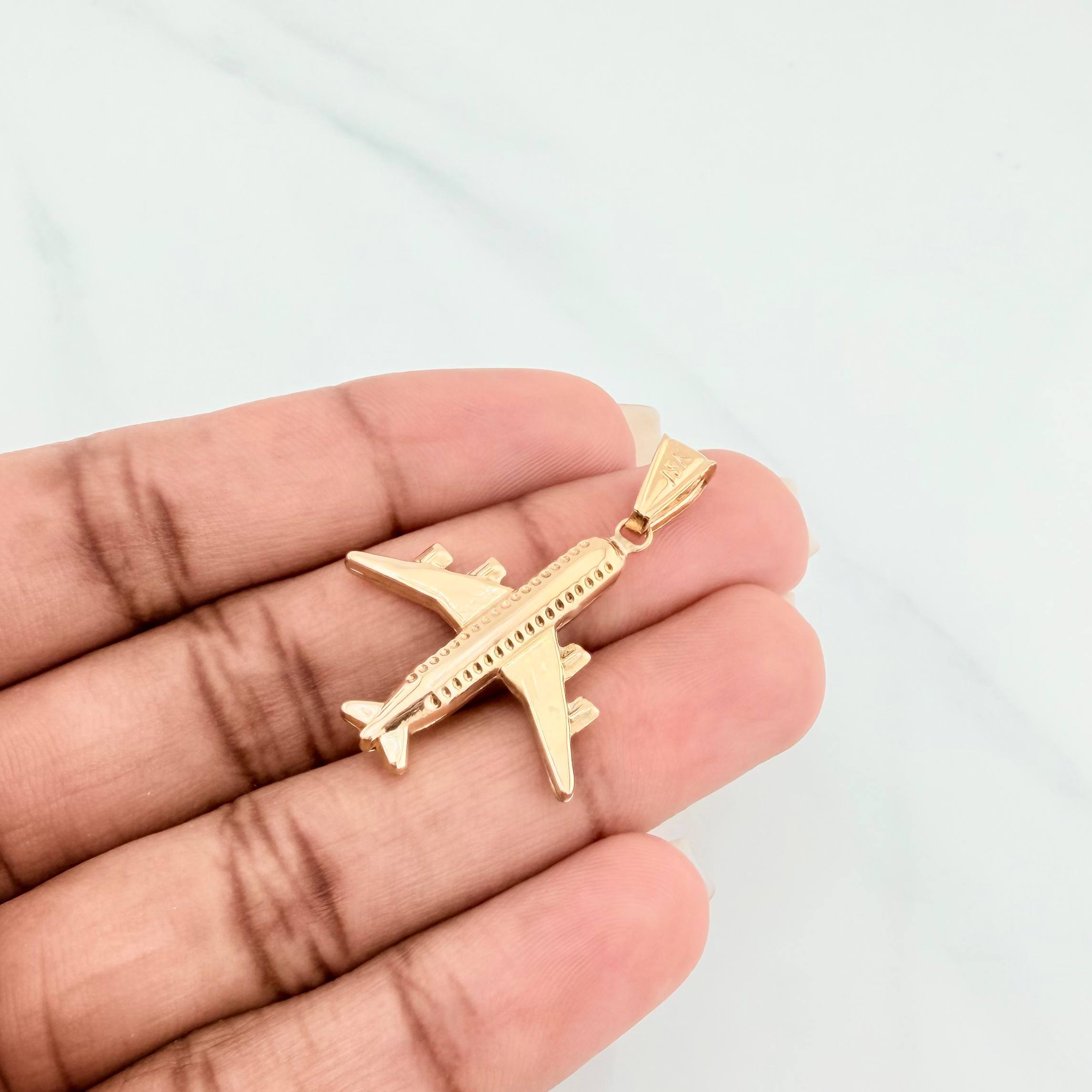 Dije Avión 1.7 g / 3.6 cm Oro Amarillo 18K