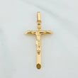 Dije Cruz Cristo Punta Plana 1.7g / 5cm Oro Amarillo 18K