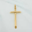 Dije Cruz Puntas Planas 1.6 g / 4.9 cm Oro Amarillo 18K