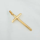 Dije Cruz Puntas Planas 1.6 g / 4.9 cm Oro Amarillo 18K
