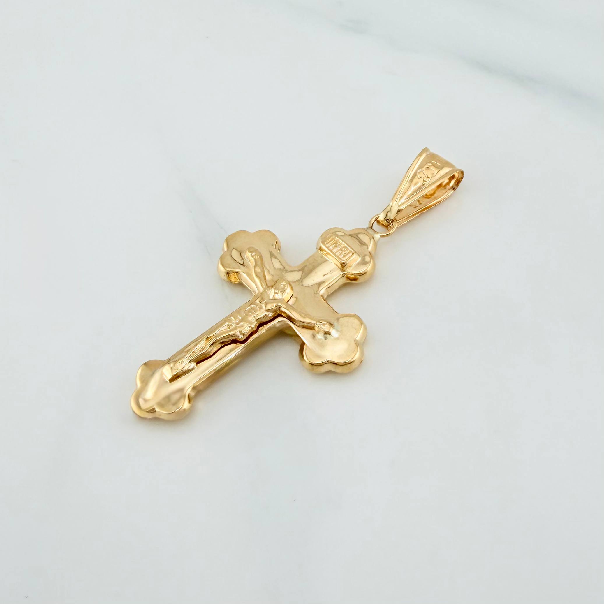 Dije Cruz Cristo 1.85 g / 4.3 cm Oro Amarillo 18K