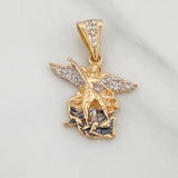 Dije San Miguel Arcangel 3 g / 2.7 cm Tres Oros 18K