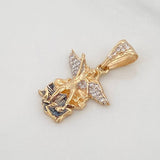 Dije San Miguel Arcangel 3 g / 2.7 cm Tres Oros 18K