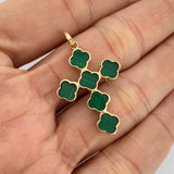 Dije Cruz Trebol 2.5gr / 3.5cm / Oro Amarillo Nac.Esp. 18K &