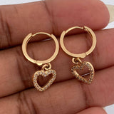 Candongas Corazon 3.15gr / 2.5cm / Oro Amarillo 18K %