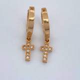 Candongas Cruz 2.9gr / 2.3cm / Oro Amarillo 18K %