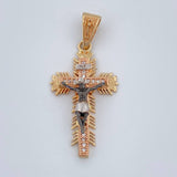 Dije Cruz Cristo Milagroso de Buga 4.15gr / 4cm / Tres Oros 18K %