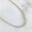 Cadena Tennis 20.25gr / 45cm / 2.6mm Circones Blancos Oro Amarillo *