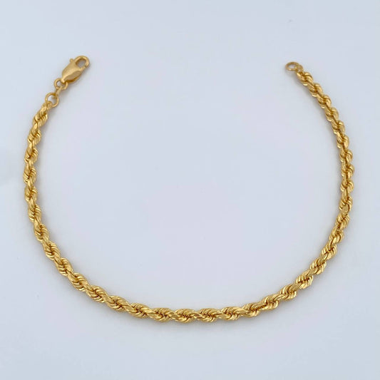 Pulso Lazo 4.1gr / 19.1cm / 3.19mm Oro Amarillo +3 18K %