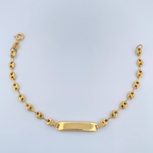Pulso Bebé GC Placa Octagonal 1.85gr / 15cm / 3.5mm Oro Amarillo 18K %